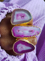 SAMPLE SALE 'MEGA' Berry Crush Semi Precious Stone Gold Statement Ring