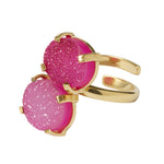 Colour Pop Lux Adjustable Ring - Pink/Red