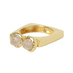 Quiet Luxury Rose Quartz Adjustable Square Ring