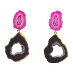 YAA YAA LONDON Solar Quartz Agate 'Dark Love' Earrings