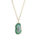 'Chunky And I Like It' long gemstone Green pendant necklace