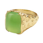 'Happy' Prehnite Green Gemstone Gold Ring