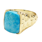'Happy' Turquoise Gemstone Gold Ring