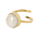 Quiet Luxury Adjustable Pearl Gold Ring