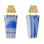 Blue Lavender 'Determination' Gold Gemstone Earrings
