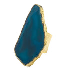 'ULTRA MEGA' Ocean Blue Gemstone Gold Statement Ring