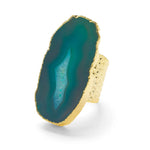 'ULTRA MEGA' Green Gemstone Gold Statement Ring
