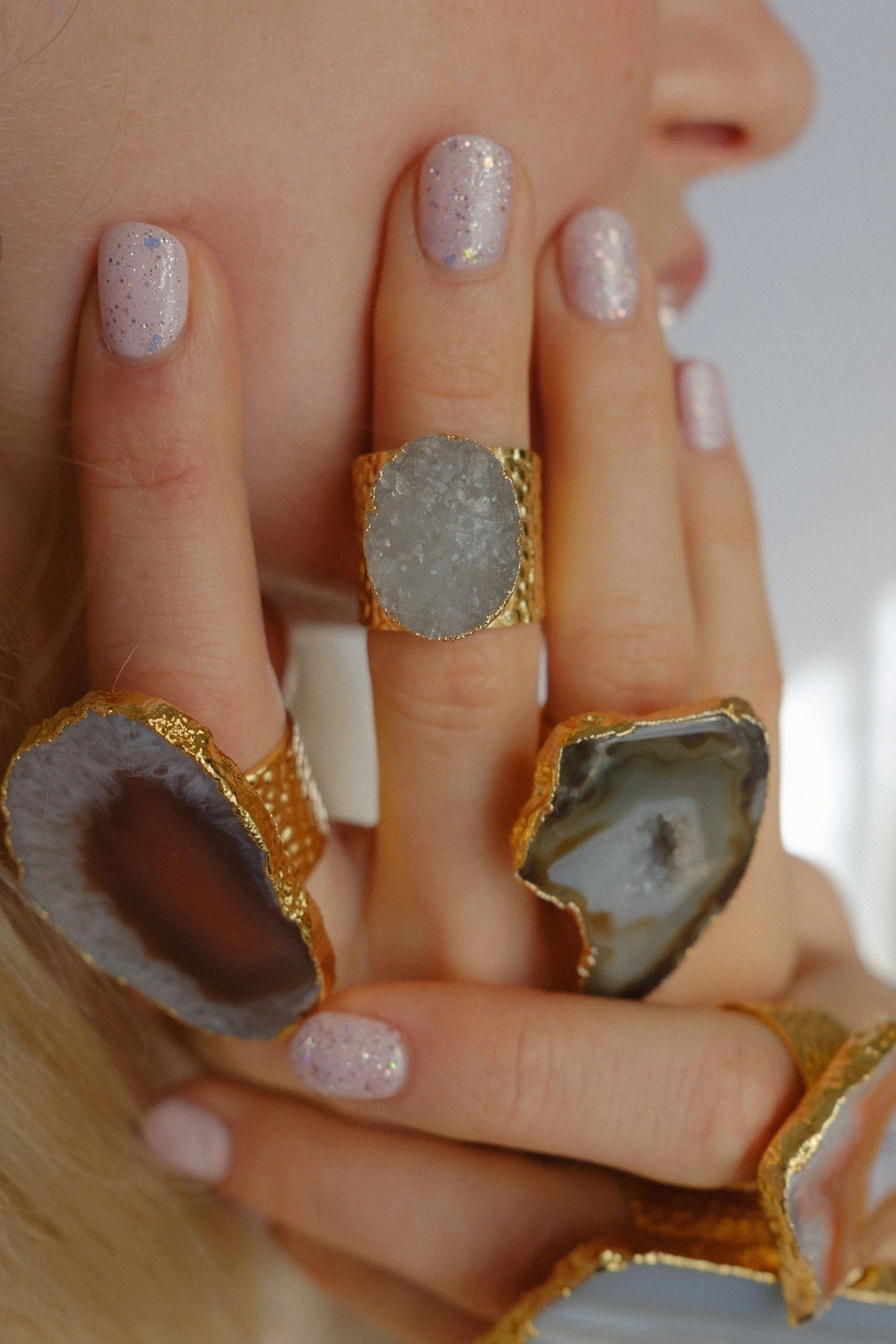 Caramel Apricot ULTRA MEGA Adjustable Gemstone Ring