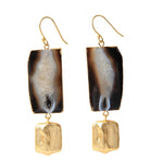‘Hold The Baby’ Black Agate Statement Earrings
