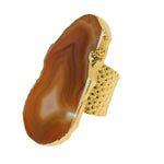 Caramel Apricot ULTRA MEGA Adjustable Gemstone Ring