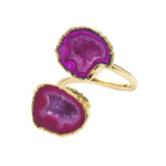 Berry 'Duo' Crystal Adjustable Gold Ring