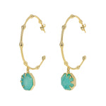 YAA YAA LONDON 'Hold On' Amazonite Large Hoop Earrings