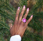 YAA YAA LONDON 'MEGA' Semi Precious Stone Gold Statement Ring