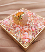 YAA YAA LONDON 'Hold on' Rose Quartz Gold Statement Ring