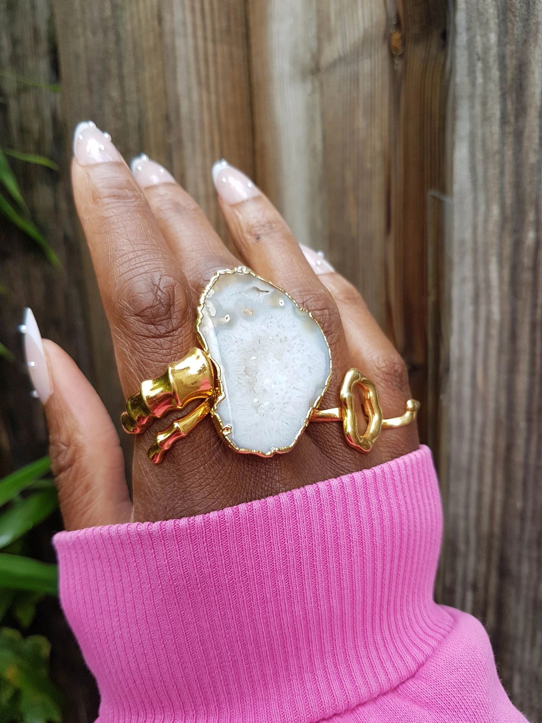 YYL LUXE 'Strength' Gold Vermeil Ring
