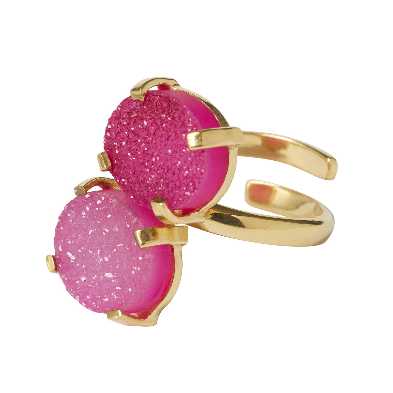 Colour Pop Lux Adjustable Ring - Pink/Red