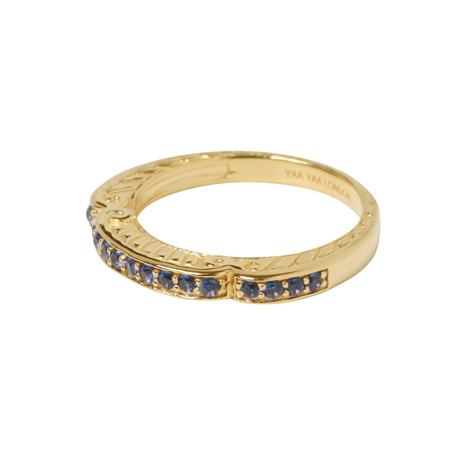 Jeweled Stacking Gold Ring - Tanzanite Zircon