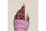 Berry 'Duo' Crystal Adjustable Gold Ring