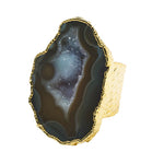 Neutral 'MEGA' Gemstone Gold Statement Ring