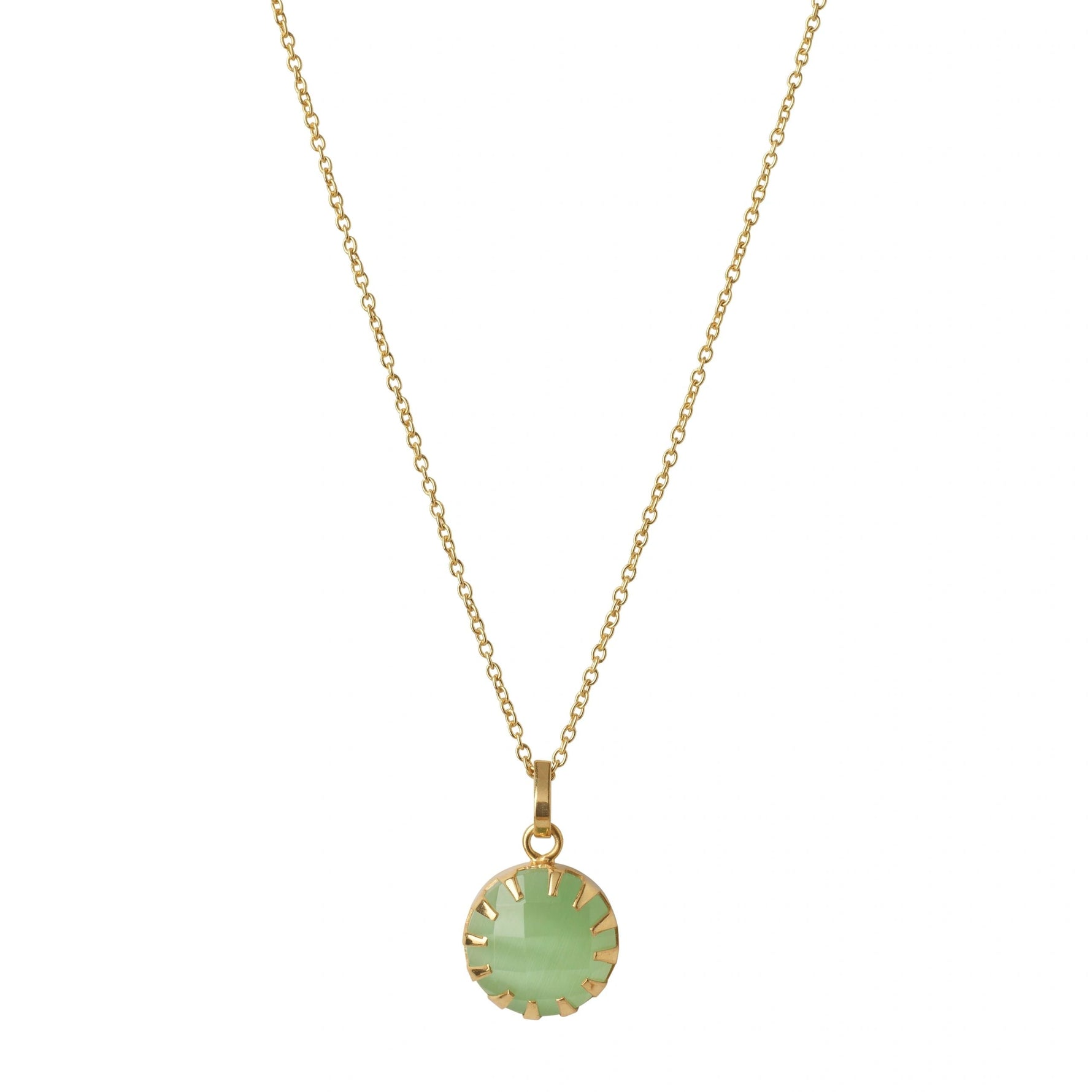 'New Life' Apple Green Gold Vermeil Necklace