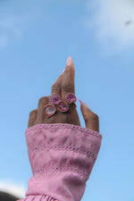 Berry 'Duo' Crystal Adjustable Gold Ring
