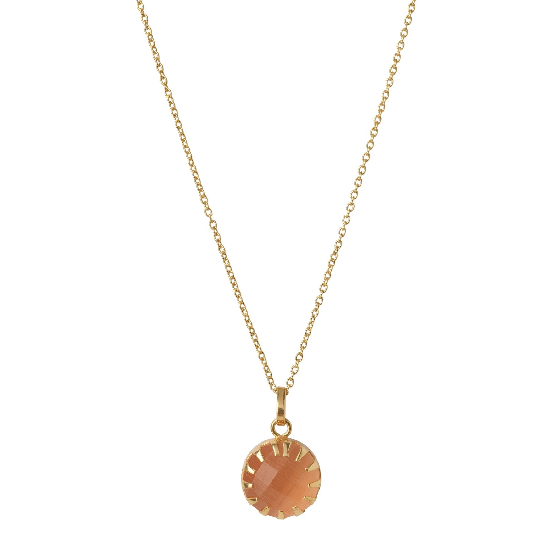 'New Life' Apricot Blush Gold Vermeil Necklace