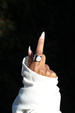 Sterling Silver Irregular Pearl Adjustable Ring