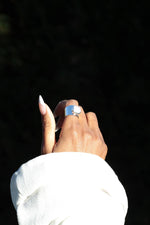 Sterling Silver Irregular Pearl Adjustable Ring