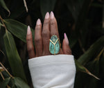 YAA YAA Labradorite Gemstone Gold Ring