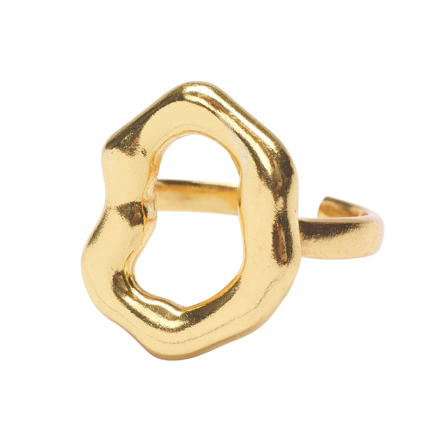 YYL LUXE 'Open Wide' Gold Vermeil Ring
