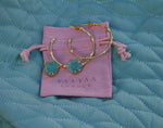 YAA YAA LONDON 'Hold On' Amazonite Large Hoop Earrings