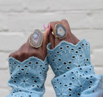 Neutral 'MEGA' Gemstone Gold Statement Ring