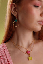 'New Life' Bubble Gum Pink Gold Vermeil Necklace