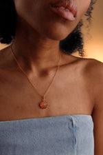 'New Life' Apricot Blush Gold Vermeil Necklace