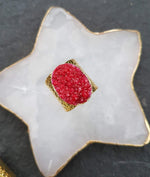 YAA YAA LONDON 'Crystal Crush' Gold Statement Ring